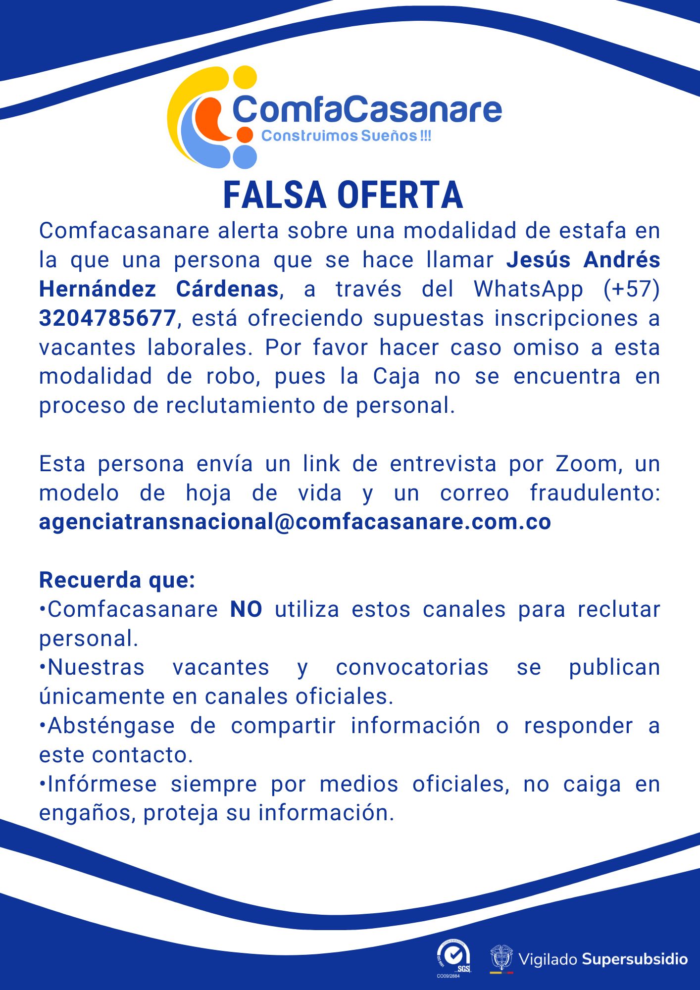 Falsa oferta